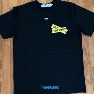 Off-White Fire tape Black T-Shirt